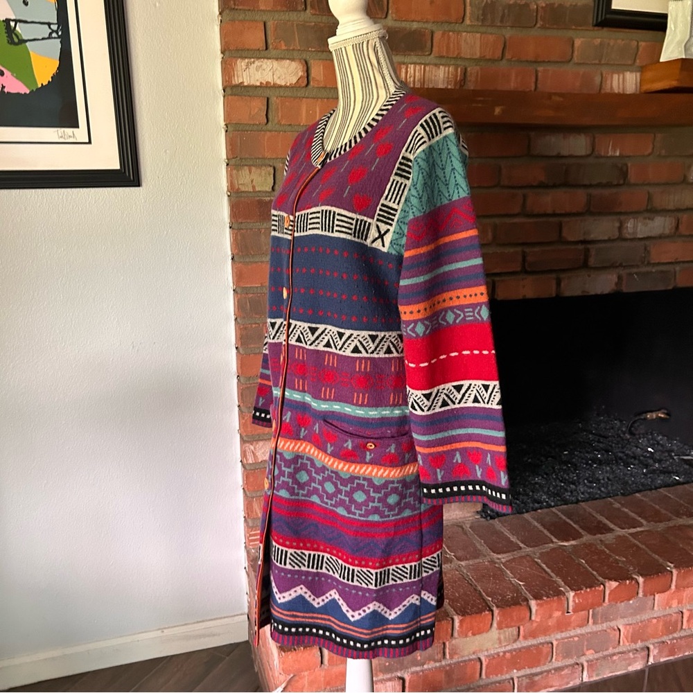 Gudrun Sjoden Floral Print Cardigan Sz M - Picture 6 of 9